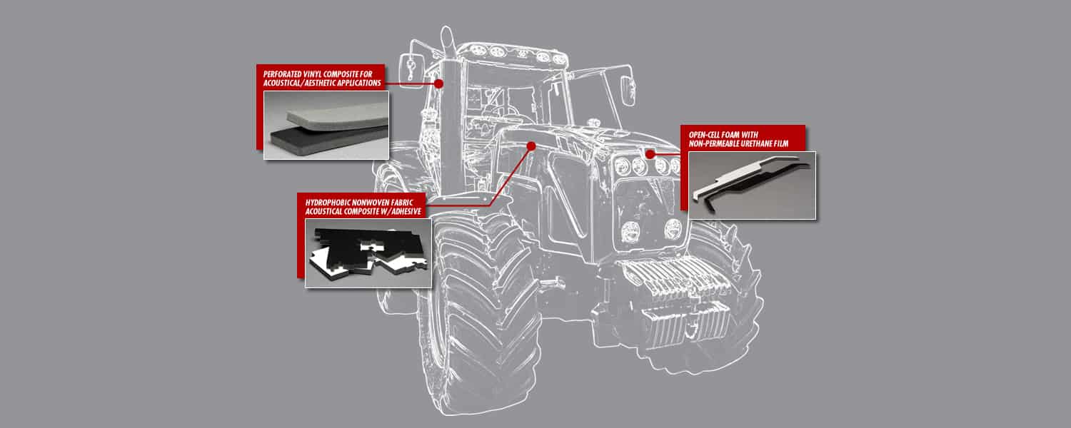 Flexible foam materials for tractors